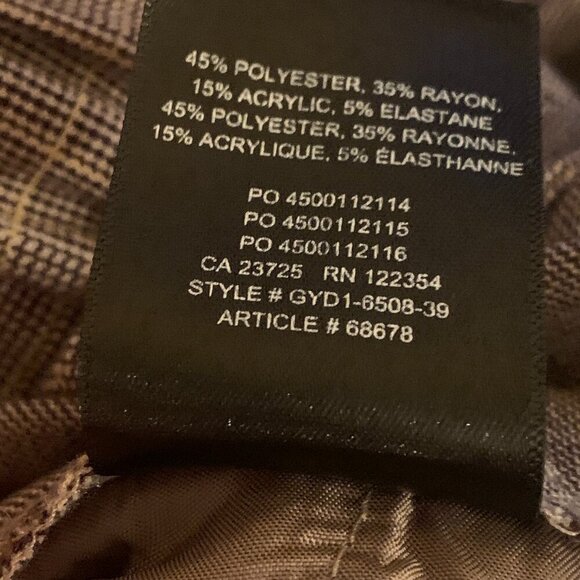 Aritzia Babaton Conan Plaid Dress Pants Trousers - Picture 8 of 9